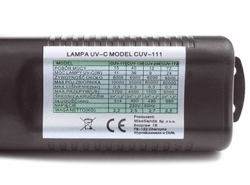 СТЕРИЛИЗАТОР УФ-ЛАМПЫ 9 ВТ ДЛЯ АКВАРИУМА И ЖИВОТНЫХ