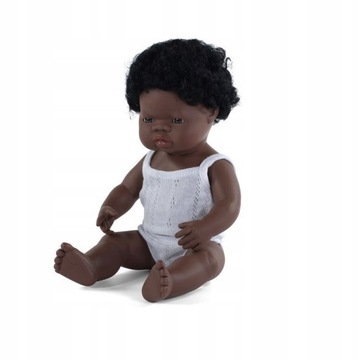 LALKA BOBAS lalka chłopiec lalka anatomiczna AFRYKAŃCZYK 38 cm MINILAND