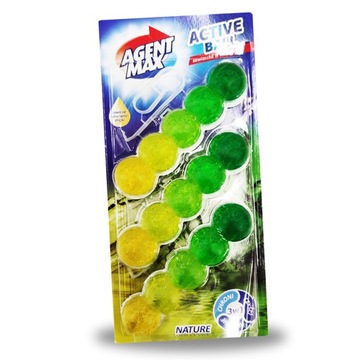 KOSTKA DO WC AGENT MAX ACTIVE BALL CITRUS 3X35G