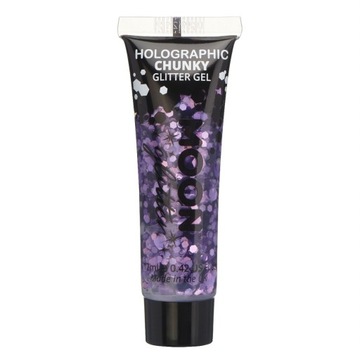 Holographic Chunky Glitter Gel MOONGLOW Fioletowy