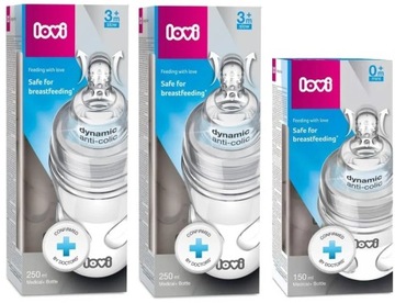 2x BUTELKA LOVI MEDICAL 250 ML SMOCZEK 3M + GRATIS BUTELKA 150 ML 0M+