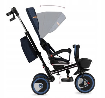 Трехколесный велосипед 5-в-1 MoMi INVIDIA ПОВОРОТНАЯ НА 360° СУМКА-КОРЗИНА АКСЕССУАРОВ