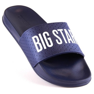 Niebieskie Guma Buty Klapki Big Star r.45