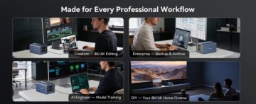 Acasis 2x HDD SATA аппаратный RAID + 2x SSD NVMe 80 Гбит/с Thunderbolt USB4 DP