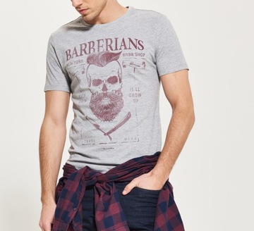 T-shirt Reserved "Barberians" koszulka r.L Okazja!