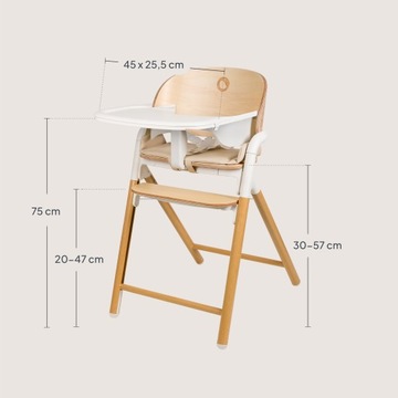 3IN1 деревянное кресло для кормления до 90 кг детей взрослые Lionelo Celia
