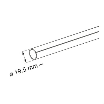 Rurka do flagi 19 mm z nacięciem