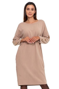 Sukienka Damska Dresowa z Kieszeniami Elastyczna Modna MORAJ XL