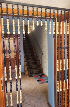 ВЫРЕЗ ШТОРЫ - ЭКРАН ДЕРЕВЯННЫЕ БУСЫ -100см -