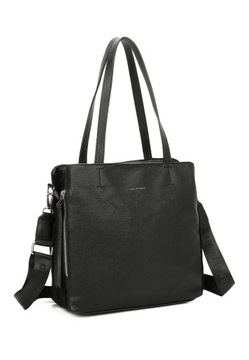 Torebka Damska LUIGISANTO Shopper Worek A4 Czarna