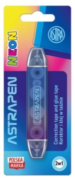 Коректор І Клей стрічковий Astrapen 2 в 1 Неон Line блістер