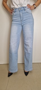 Spodnie Damskie Jeansowe Dzwony Modelujące roz. 36