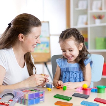 БОЛЬШОЙ НАБОР ПЛАСТИЦИНА 46 ЦВЕТОВ 46ШТ С ХРАНЕНИЕМ + АКСЕССУАРЫ