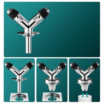 Переходник для трапа в полу Тройник-заглушка двойного назначения для Y-образной переходной трубы