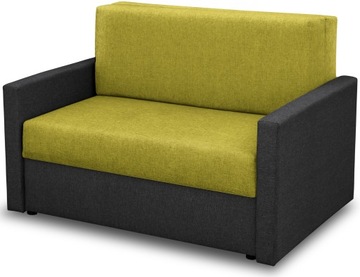 SOFA FOTEL ROZKŁADANA DO SPANIA TEDI GRAFIT/ZIELEŃ