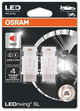 Osram żarówka Led Premium New P27/7W RED czerwona