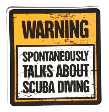 Naklejka nurkowanie Warning scuba diving