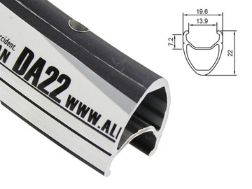 Obręcz koło rowerowe ALEXRIMS DA22 700x28otw CNC