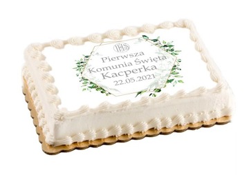 Opłatek na Tort Komunijny Gruby Komunia