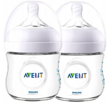 2 x Butelka AVENT Natural 125ml + Smoczek 0m