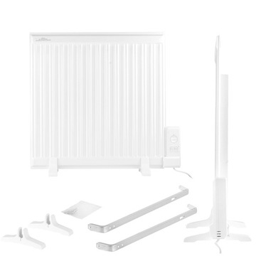 Grzejnik elektryczny olejowy 350 W PL ELPE panelowy biały 60x66cm