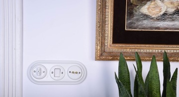 CERAMICZNY WŁĄCZNIK PODTYNKOWY KRZYŻOWY BIAŁY OBROTOWY BEZ RAMKI CWPTKWBR