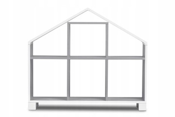 Детский книжный шкаф СКАЗОЧНЫЙ ДОМ серый коллекция MIRUM