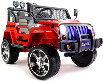 JEEP 4x4 Auta na akumulator SKÓRA GUMA 4 SILNIKI