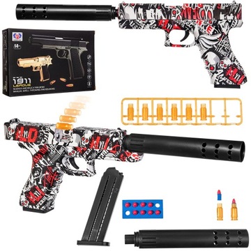 PISTOLET GLOCK BEZPIECZNE NABOJE PIANKI EVA STRZAŁKI WYPADAJĄCA ŁUSKA