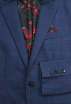 Темно-синий костюм в клетку VICTORIO 176/120/106