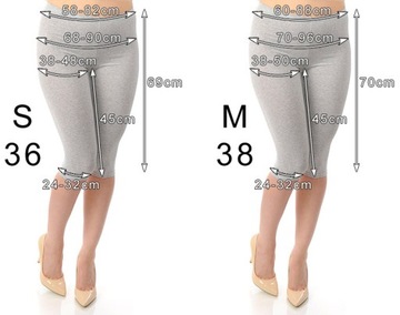 LEGGINSY BAWEŁNIANE GETRY LEGINSY 3/4 SZARE XL