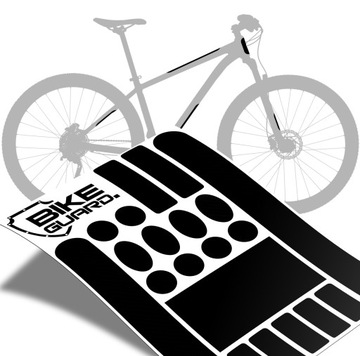 NAKLEJKI OCHRONNE NA ROWER 20 sztuk 40x28cm CZARNE