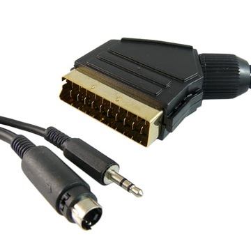 EURO na wtyk SVHS 4pin + wtyk Jack 3.5mm stereo 10m