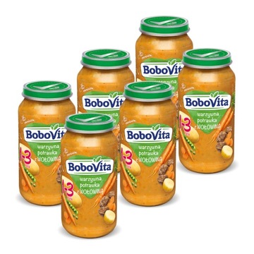 BoboVita Jr Warzywna potrawka z wołowiną 6x250g