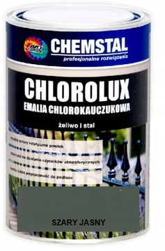 CHLOROLUX 1L Emalia chlorokauczukowa SZARY JASNY