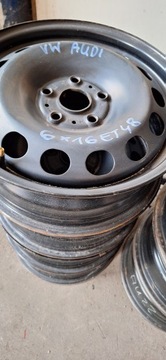 4× DISK OCELOVÝ VOLKSWAGEN OE 5Q0601027AG 6.0" X 16" 5X112 ET 48