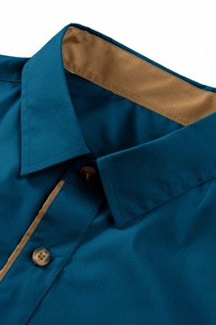 Męska koszula biznesowa Niebieski XL
