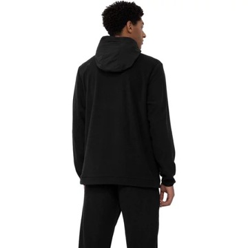 4F ФЛИС МУЖСКИЙ С КАПЮШОНОМ, ЧЕРНЫЙ S. L