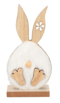 ZAJĄC ZAJĄCZEK WIELKANOCNY DREWNIANY FIGURKA 18 CM