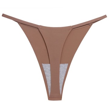 Silk Satin Women's Panties Seamless Thongs Soft Co