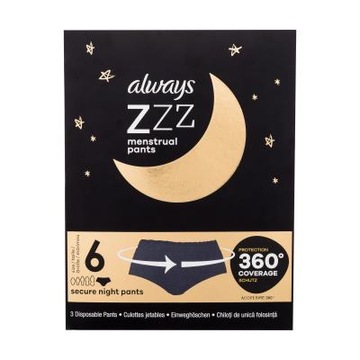 Always Zzz Menstrual Pants 3 szt dla kobiet Majtki menstruacyjne