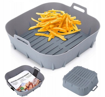 Silikonowa Forma Koszyk wkład do AirFryer Frytkownicy Beztłuszczowej 20x20