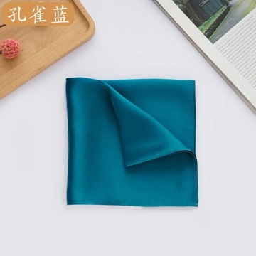 Natural 35cm Pure Silk Mans Pocket Square Han