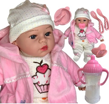 LALKA BOBAS baby MÓWI ŚPIEWA born pampers+smocz