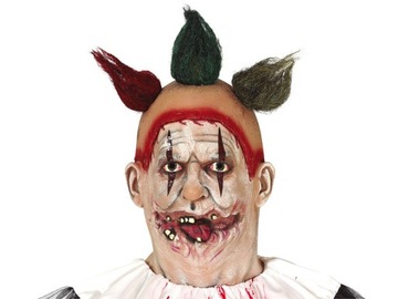 MASKA KLAUN KOSTIUM CLOWN HORROR LATEKSOWA