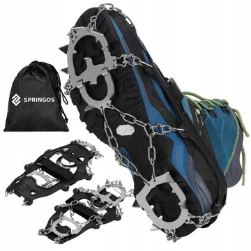 РУЧКИ ДЛЯ ОБУВИ ШПИЦЫ 13 ПРОТИВОСКОЛЬЗЯЩИЕ ЦЕПИ L 41-45 ТУРИСТИЧЕСКИЙ ПРЕМИУМ