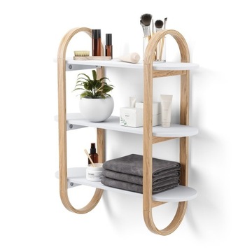 Półka wisząca BELLWOOD biała 65x24x76cm 3 półki