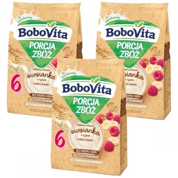 Bobovita Mleczna owsianka ryż malina 3x210g