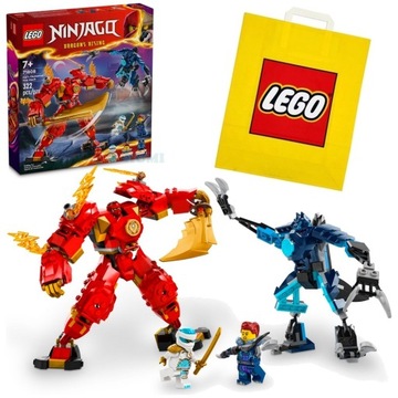 LEGO NINJAGO 71808 MECH ŻYWIOŁU OGNIA KAIA - CZERWONY NINJA + TORBA