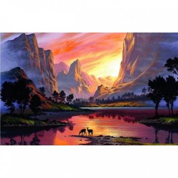 Haft diamentowy Diamond Painting 5d KRAJOBRAZ GÓRY